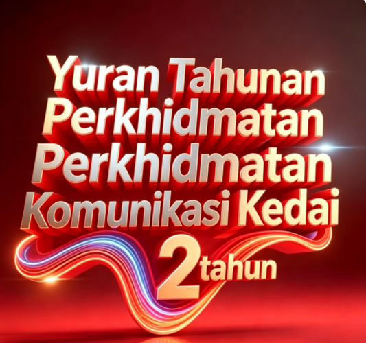 Yuran perkhidmatan komunikasi kedai selama 2 tahun